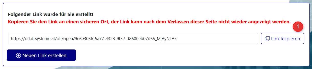One Time Links Kennwörter teilen